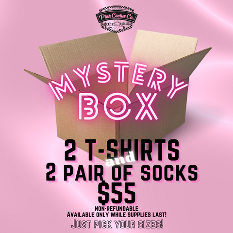 MYSTERY BOX 2Tees+2 socks $55